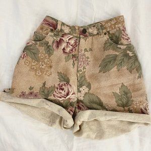 Vintage High Rise Linen Shorts